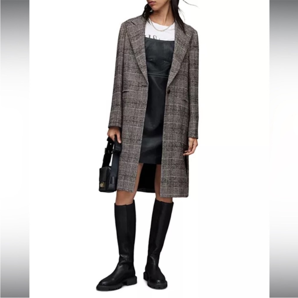 All Saints Dustie Check Duster Jacket 4